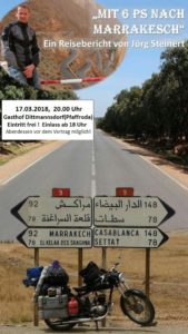 Mit 6 PS nach MARRAKESCH - ein Reisebericht von Jörg Steinert @ Gasthof Dittmannsdorf | Pfaffroda | Sachsen | Deutschland