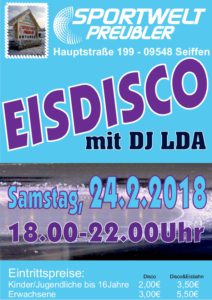 EISDISCO mit DJ LDA @ Sportwelt Preußler